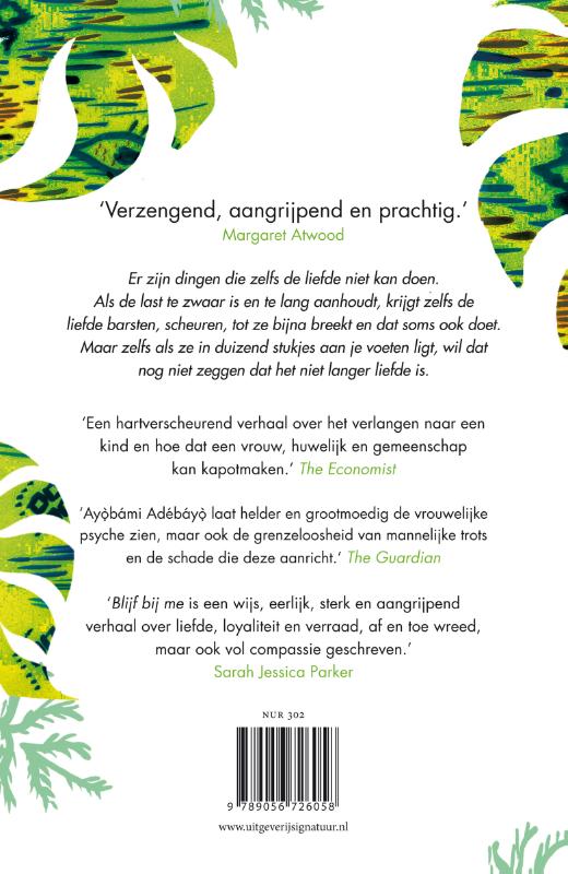 Achterkant van Blijf bij me