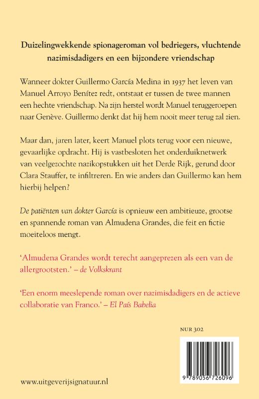 Achterkant van De patiënten van dokter García