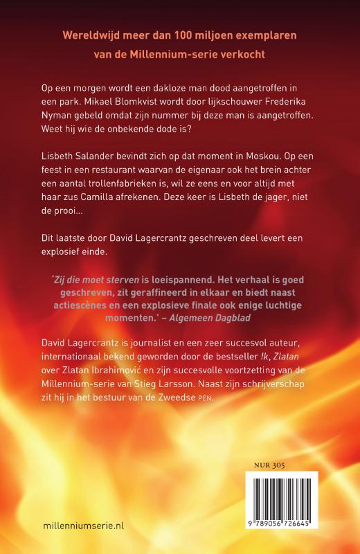 Achterkant van Zij die moet sterven
