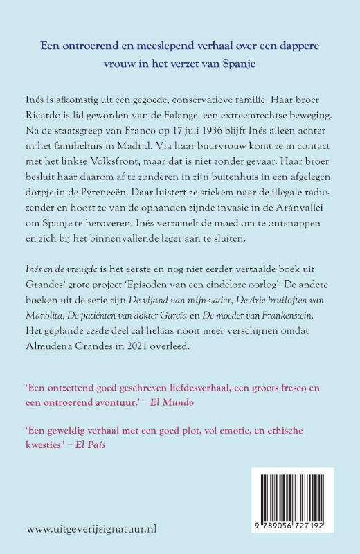 Achterkant van Inés en de vreugde