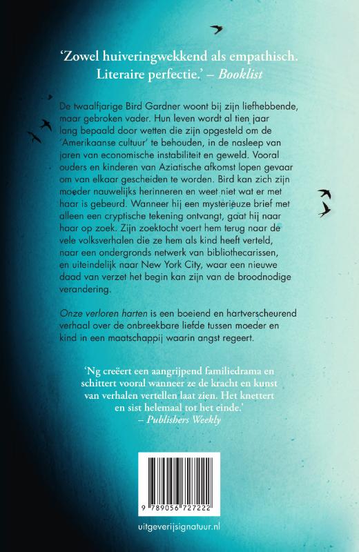Achterkant van Onze verloren harten
