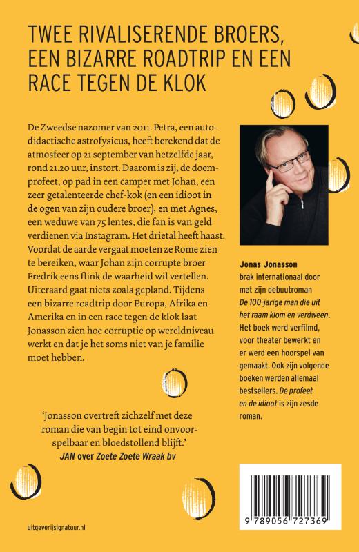 Achterkant van De profeet en de idioot