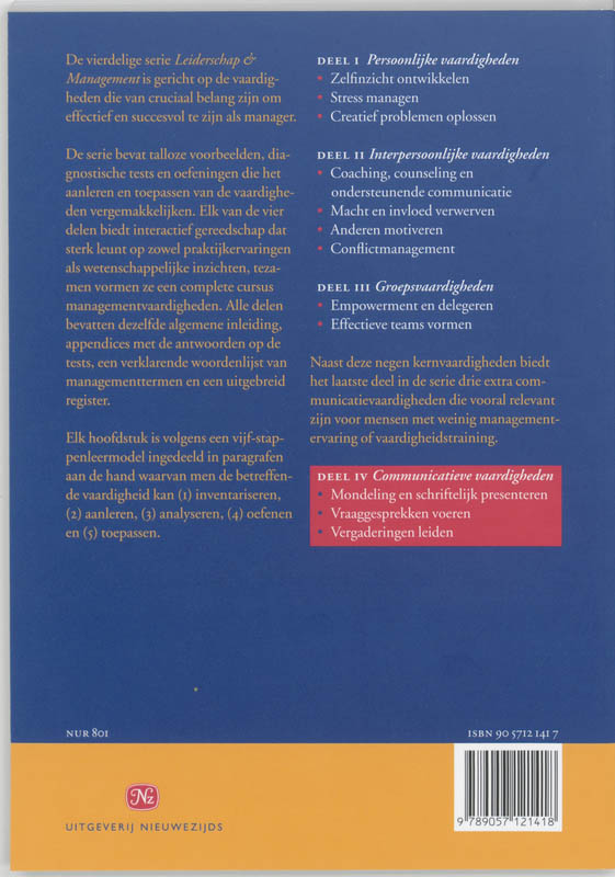 Achterkant van Communicatieve vaardigheden