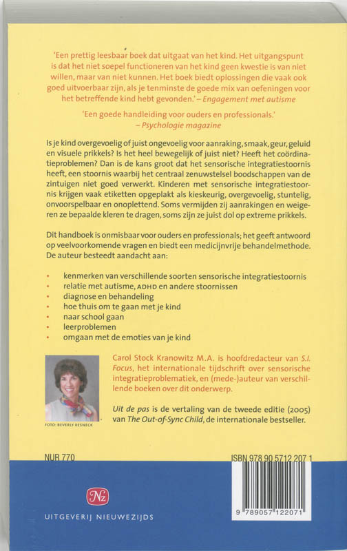 Achterkant van Uit de pas