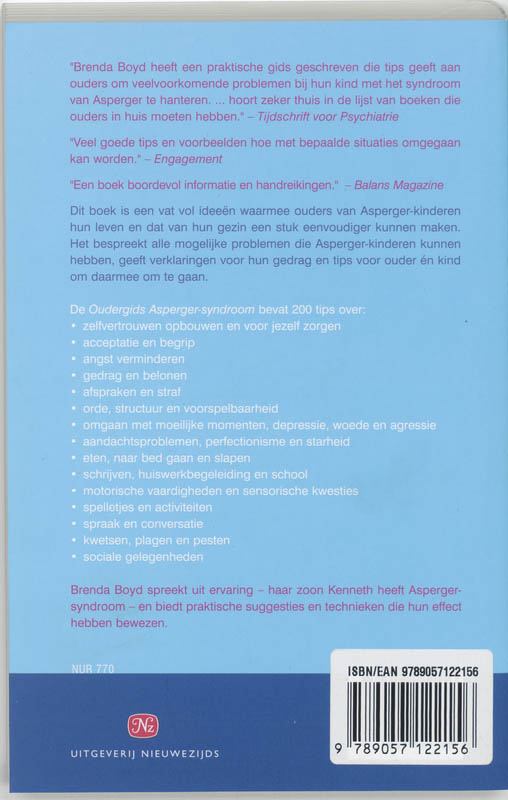 Achterkant van Oudergids Asperger-Syndroom