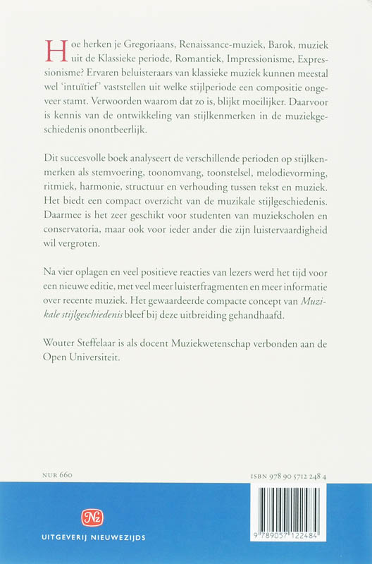 Achterkant van Muzikale stijlgeschiedenis