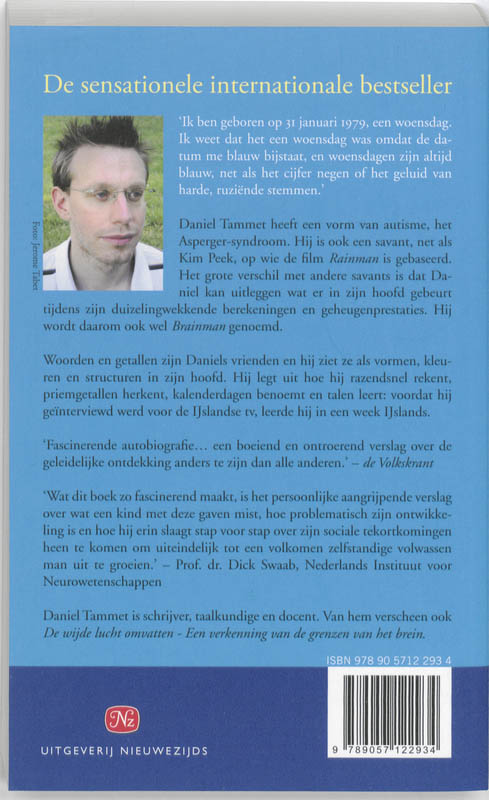 Achterkant van Op een blauwe dag geboren