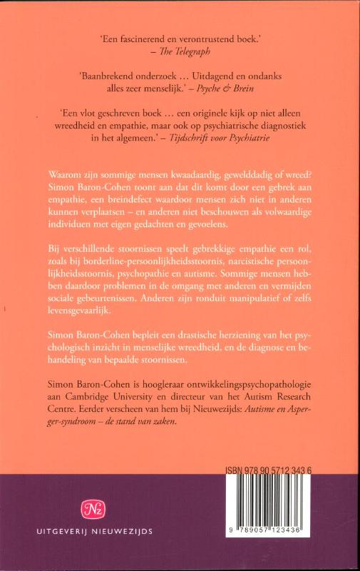 Achterkant van Nul empathie
