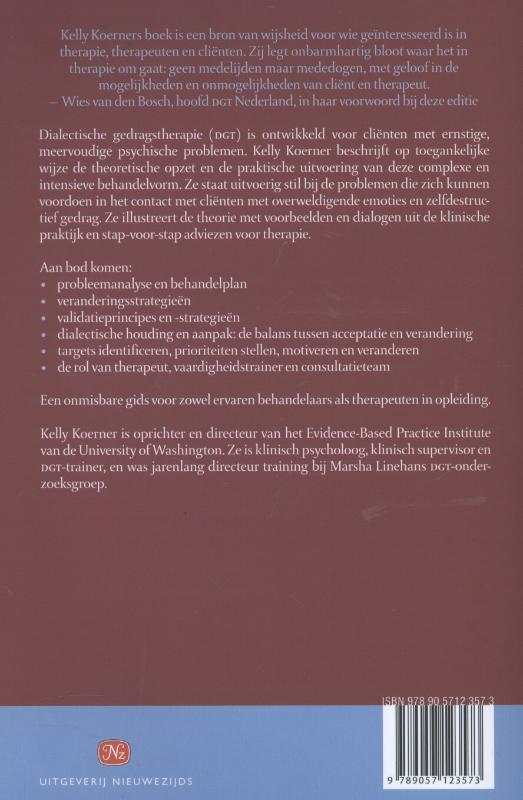 Achterkant van Dialectische gedragstherapie