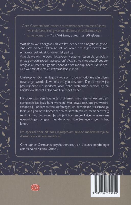 Achterkant van Mindfulness en zelfcompassie