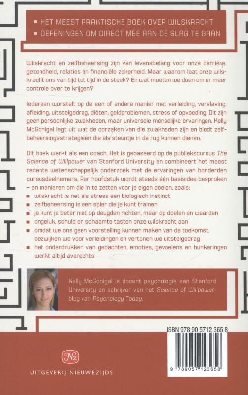 Achterkant van De kracht van wilskracht