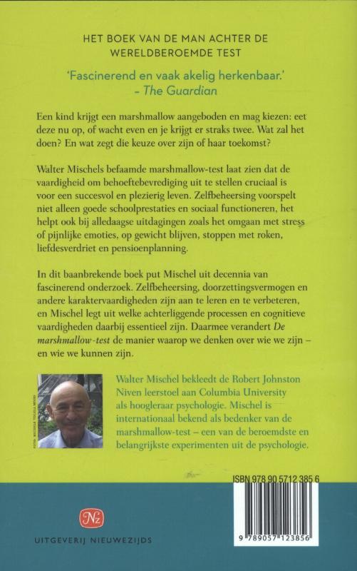 Achterkant van De marshmallow-test