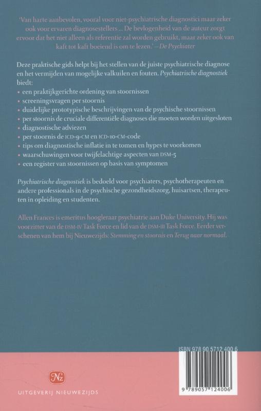 Achterkant van Psychiatrische diagnostiek