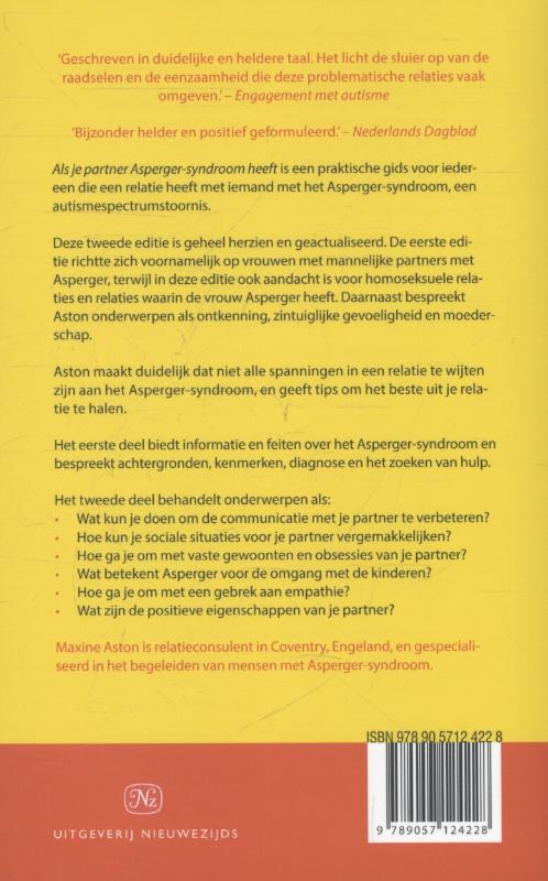Achterkant van Als je partner Asperger-syndroom heeft