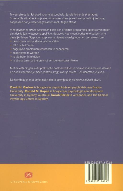 Achterkant van In 10 stappen je stress beheersen