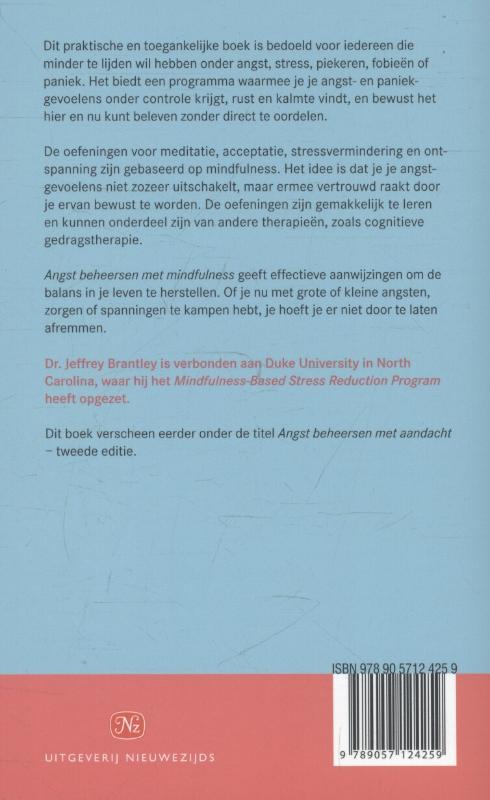 Achterkant van Angst beheersen met mindfulness