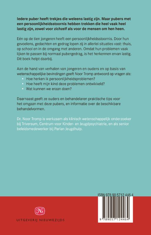 Achterkant van Geen gewone puber