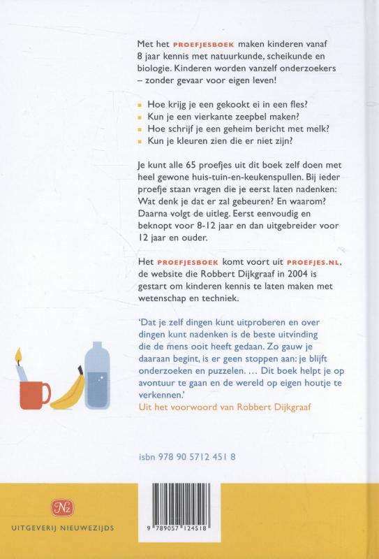 Achterkant van Proefjesboek