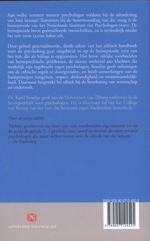 Achterkant van Ethische codes voor psychologen