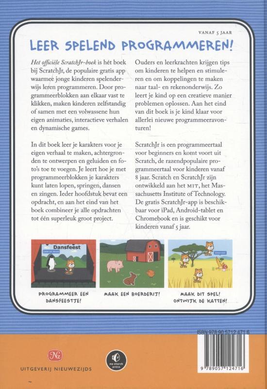 Achterkant van Het officiële ScratchJr boek