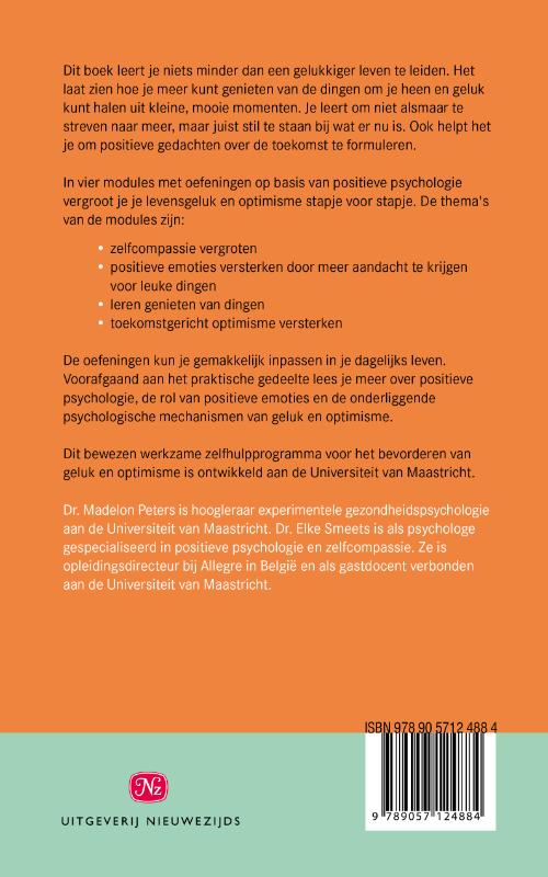 Achterkant van Geluk en optimisme