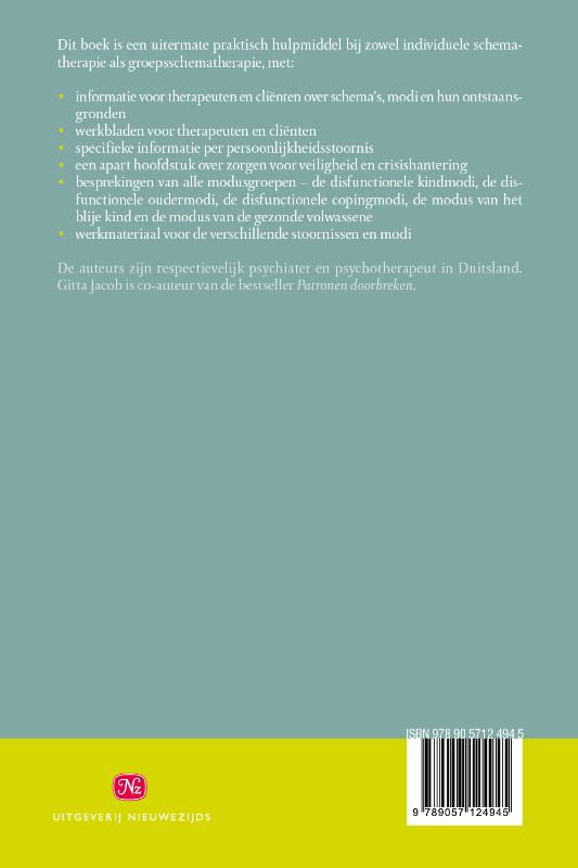 Achterkant van Therapieboek schematherapie