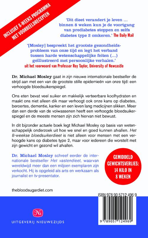 Achterkant van Het 8-weekse bloedsuikerdieet