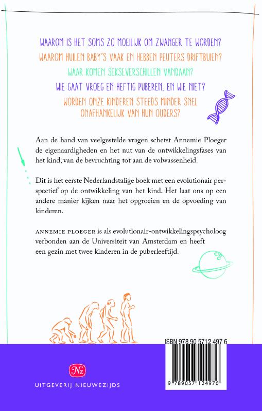Achterkant van De evolutie van een kind
