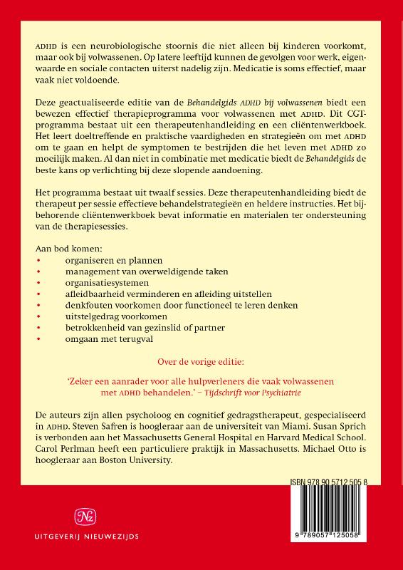 Achterkant van Therapeutenhandleiding