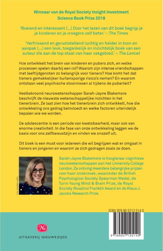 Achterkant van Het geheime leven van het tienerbrein