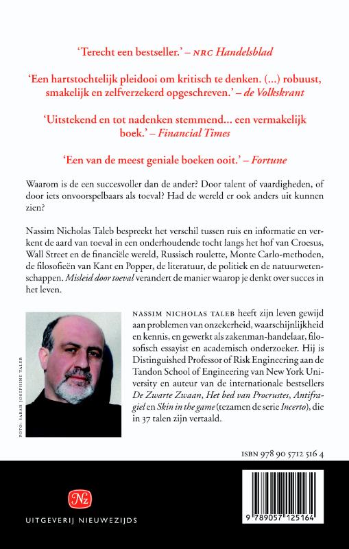 Achterkant van Misleid door toeval