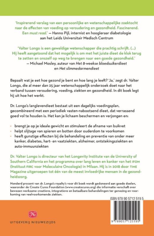 Achterkant van Het langlevendieet