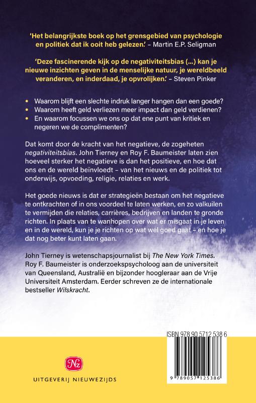 Achterkant van De kracht van het negatieve