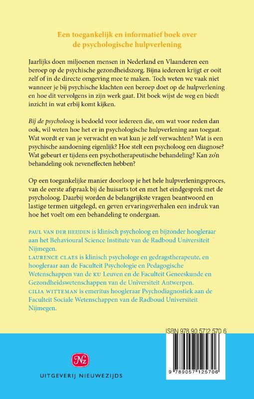 Achterkant van Bij de psycholoog