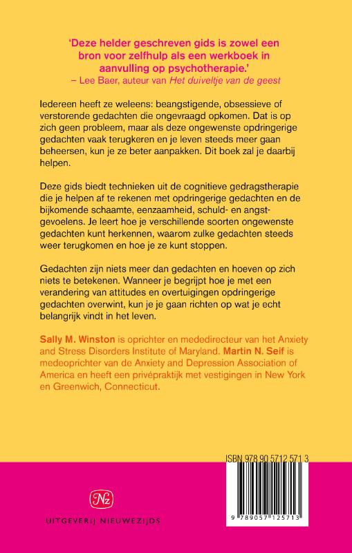 Achterkant van Opdringerige gedachten overwinnen