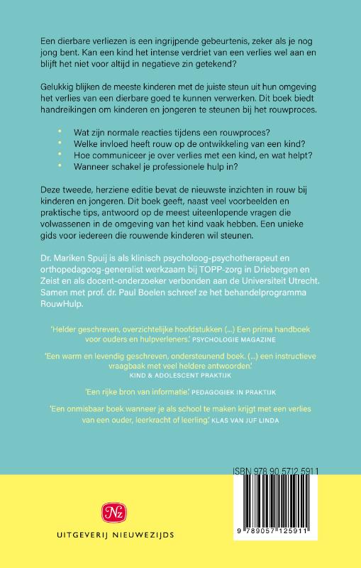 Achterkant van Rouw bij kinderen en jongeren