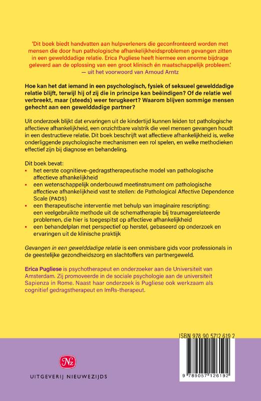 Achterkant van Gevangen in een gewelddadige relatie