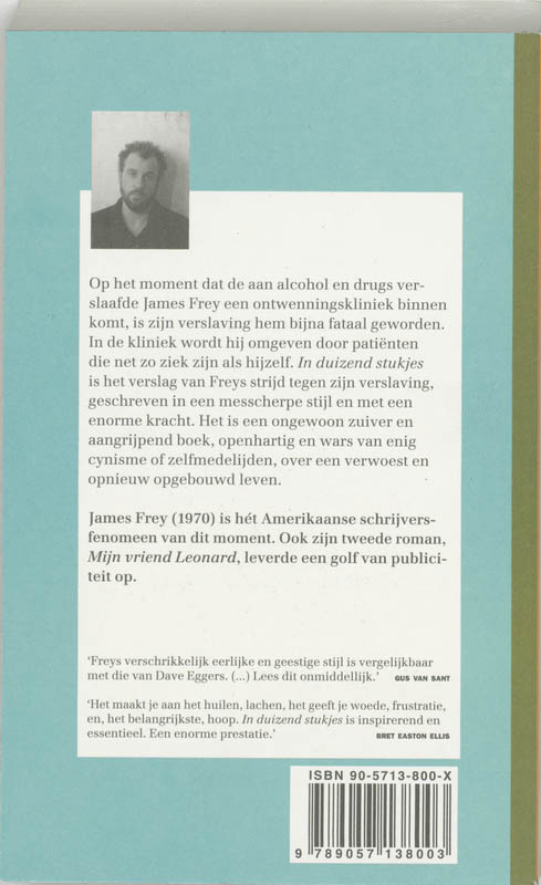 Achterkant van In duizend stukjes