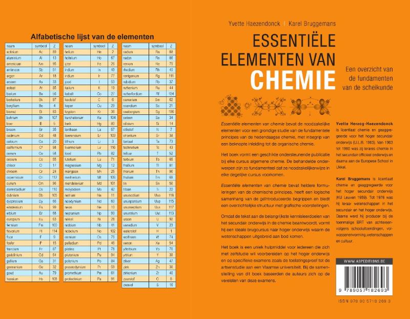 Achterkant van Essentiele elementen van chemie