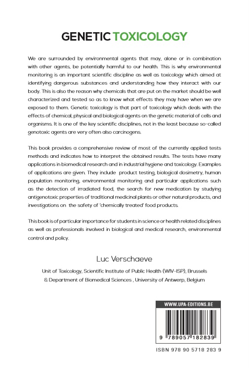 Achterkant van Genetic toxicology