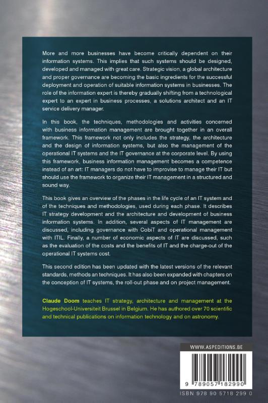 Achterkant van An introduction to business information management