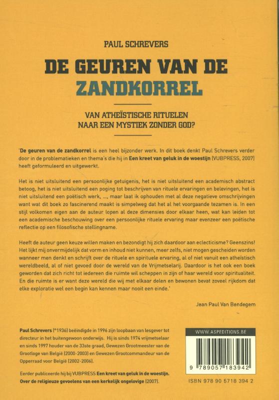 Achterkant van De geuren van de zandkorrel