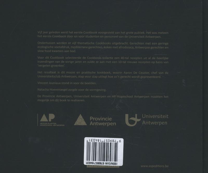 Achterkant van Cookbook