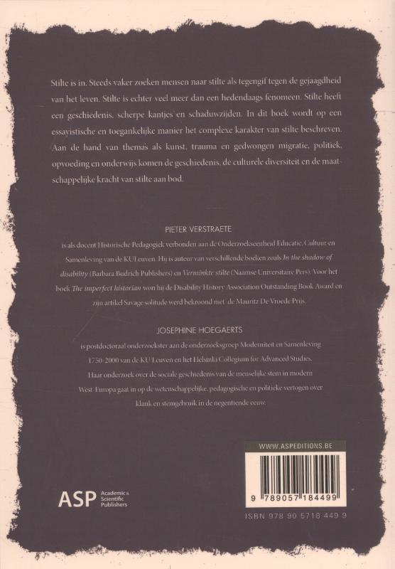 Achterkant van Stilte