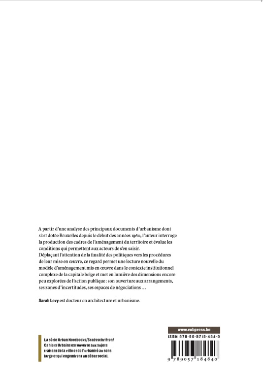 Achterkant van La planification sans le plan