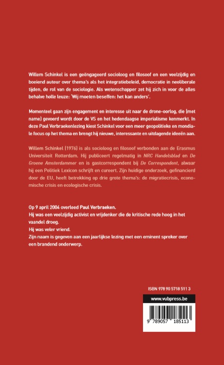 Achterkant van De leegte van westerse waarden