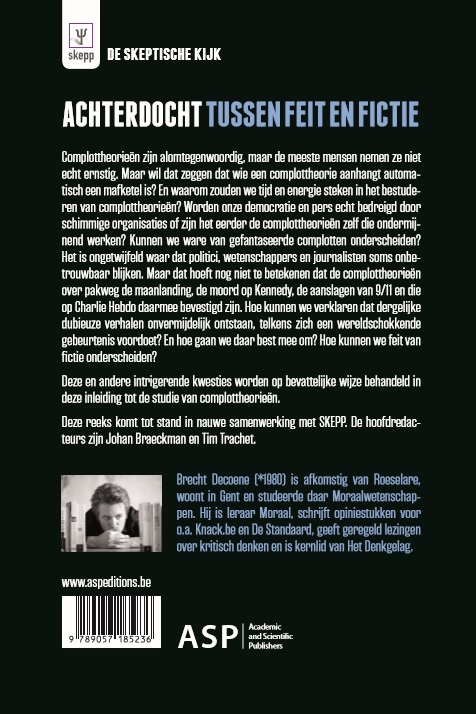 Achterkant van Achterdocht tussen feit en fictie