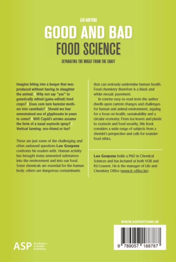 Achterkant van Good and Bad Food Science