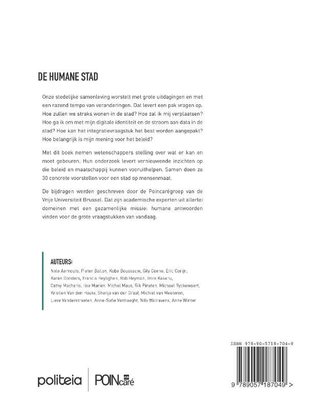 Achterkant van De humane stad