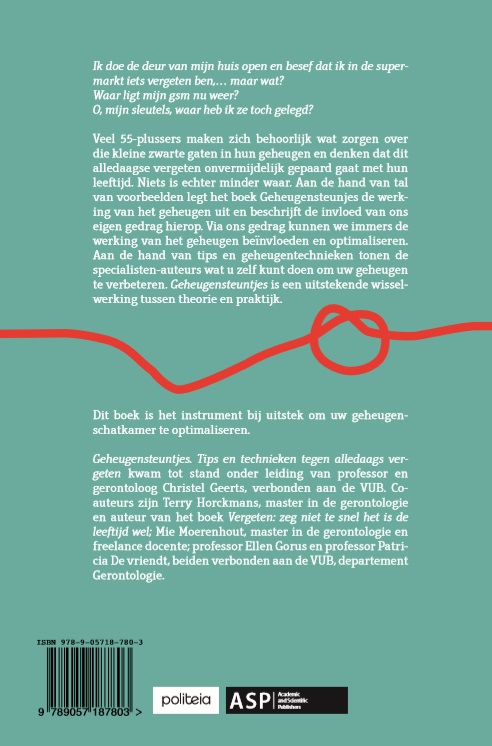 Achterkant van Geheugensteuntjes.